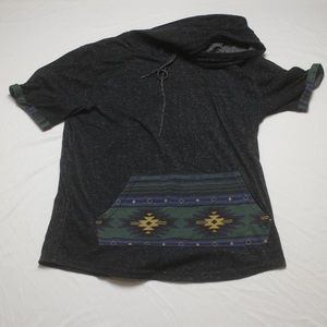 T-shirt hoodie with western accents